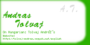 andras tolvaj business card